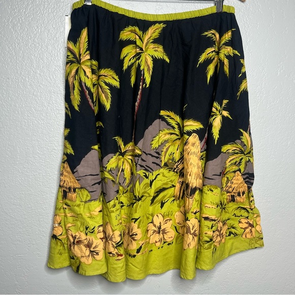 NWT OUTFIT JP sequin tiki tropical skirt sz L - Picture 5 of 5